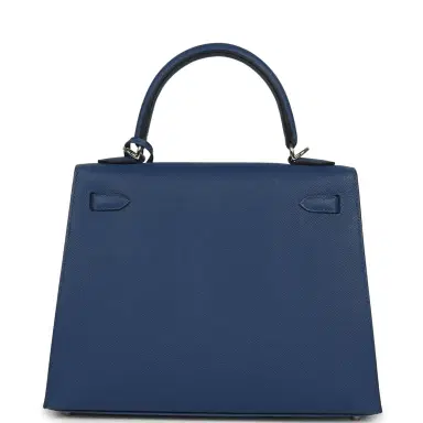 HERMÈS Hermes Kelly Sellier 25 Bleu Tie Epsom Electrum Hardware | Thumbnail 4 HERMÈS Hermes Kelly Sellier 25 Bleu Tie Epsom Electrum Hardware | Thumbnail 4