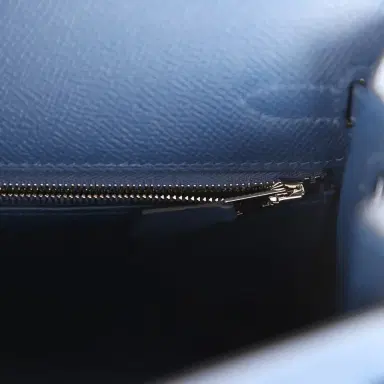 HERMÈS Hermes Kelly Sellier 25 Bleu Tie Epsom Electrum Hardware | Thumbnail 9 HERMÈS Hermes Kelly Sellier 25 Bleu Tie Epsom Electrum Hardware | Thumbnail 9