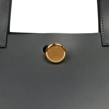 HERMÈS Hermes Tablier Sellier Ardoise Vache Hunter, Swift and Toile Militaire Palladium Hardware | Thumbnail 7
