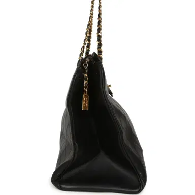 Chanel Vintage Chanel XL Supermodel Tote Bag Black Calfskin Gold Hardware | Thumbnail 3 Chanel Vintage Chanel XL Supermodel Tote Bag Black Calfskin Gold Hardware | Thumbnail 3