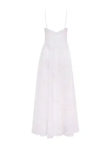 Loretta Caponi Castiglione Broderie Anglaise Cotton Halter Midi Dress | Thumbnail 2 Loretta Caponi Castiglione Broderie Anglaise Cotton Halter Midi Dress | Thumbnail 2