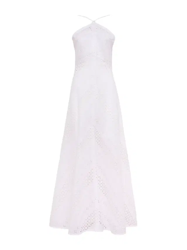 Castiglione Broderie Anglaise Cotton Halter Midi Dress