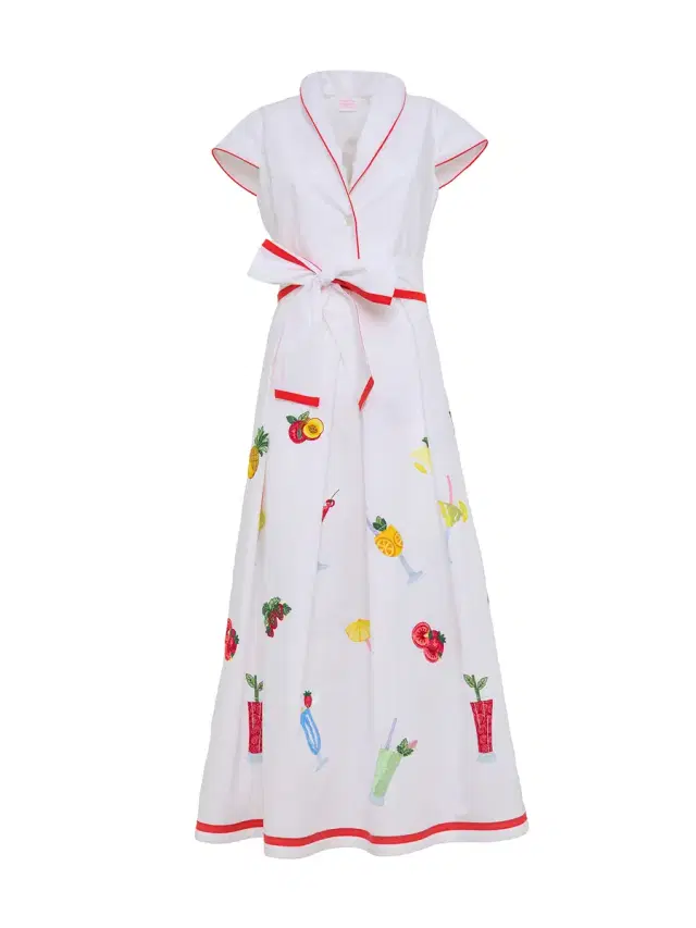 Giardino Embroidered Poplin Shirtdress