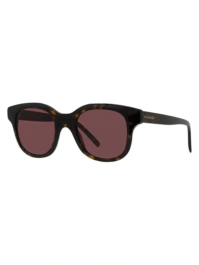 Givenchy Women's City 49MM Square Sunglasses - Dark Havana Bordeaux