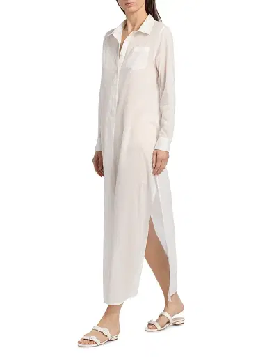 Nili Lotan Women's Mina Cotton Maxi Shirtdress - | Thumbnail 2