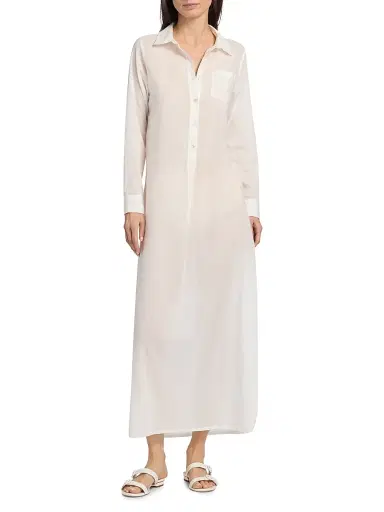 Nili Lotan Women's Mina Cotton Maxi Shirtdress - | Thumbnail 3
