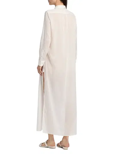 Nili Lotan Women's Mina Cotton Maxi Shirtdress - | Thumbnail 5