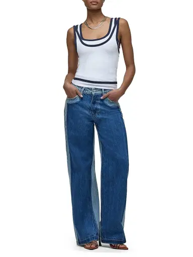 Hudson Jeans Women's Rylee Low-Rise Wide-Leg Jeans - Double Take - Size 34 | Thumbnail 2 Hudson Jeans Women's Rylee Low-Rise Wide-Leg Jeans - Double Take - Size 34 | Thumbnail 2