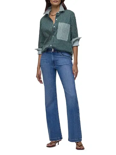 Hudson Jeans Women's Dana High-Rise Flared Jeans - Tranquil - Size 34 | Thumbnail 2