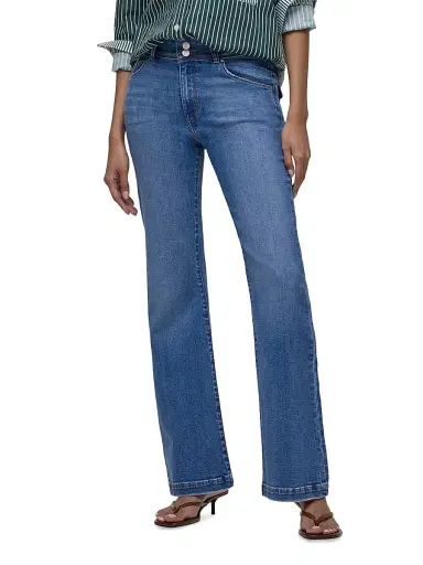 Hudson Jeans Women's Dana High-Rise Flared Jeans - Tranquil - Size 34 | Thumbnail 4