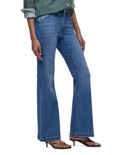 Hudson Jeans Women's Dana High-Rise Flared Jeans - Tranquil - Size 34 | Thumbnail 5
