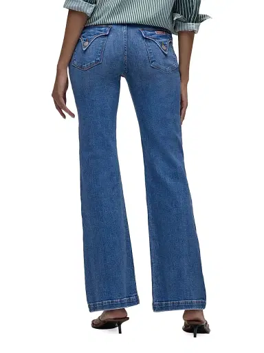 Hudson Jeans Women's Dana High-Rise Flared Jeans - Tranquil - Size 34 | Thumbnail 6