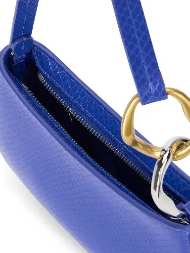 Staud Women's Ollie Lizard-Embossed Leather Shoulder Bag - Cobalt | Thumbnail 3