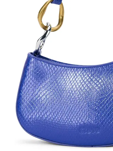 Staud Women's Ollie Lizard-Embossed Leather Shoulder Bag - Cobalt | Thumbnail 4