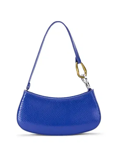 Staud Women's Ollie Lizard-Embossed Leather Shoulder Bag - Cobalt | Thumbnail 1