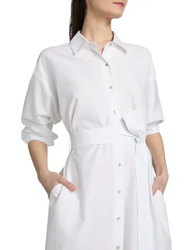 L'Agence Women's Ridley Tie-Waist Maxi Shirtdress | Thumbnail 6