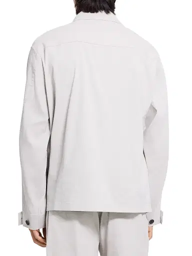 Theory Men's Mod Field Linen-Blend Jacket - Silver Cloud - Size XXL | Thumbnail 5