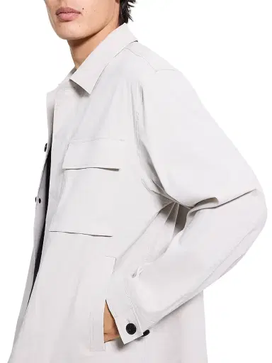Theory Men's Mod Field Linen-Blend Jacket - Silver Cloud - Size XXL | Thumbnail 6