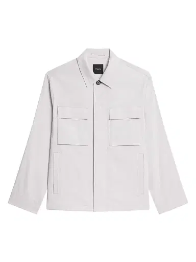 Theory Men's Mod Field Linen-Blend Jacket - Silver Cloud - Size XXL | Thumbnail 1