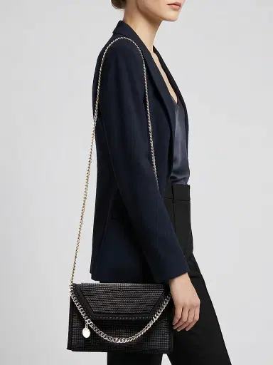 Stella McCartney Women's Falabella Beaded Baguette Chain Wallet | Thumbnail 5 Stella McCartney Women's Falabella Beaded Baguette Chain Wallet | Thumbnail 5