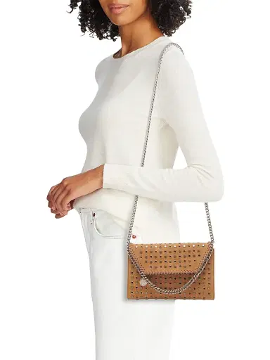 Stella McCartney Women's Falabella Studded Eyelet Chain Wallet | Thumbnail 2 Stella McCartney Women's Falabella Studded Eyelet Chain Wallet | Thumbnail 2