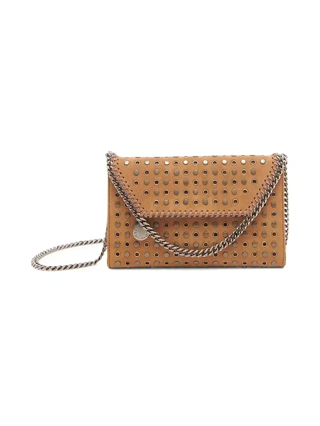 Stella McCartney Women's Falabella Studded Eyelet Chain Wallet - Brandy
