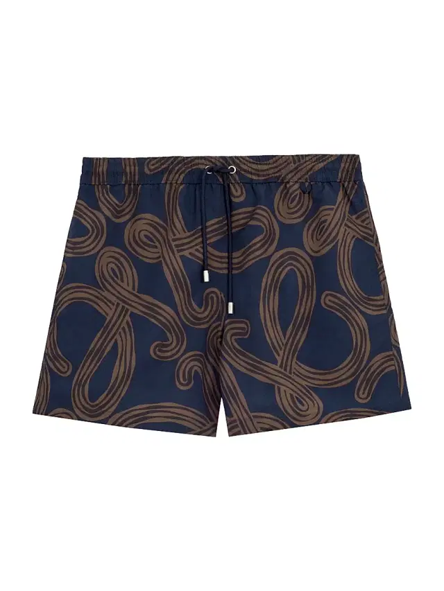 LOEWE Men's  x Paula's Ibiza Swim Shorts - Navy Brown