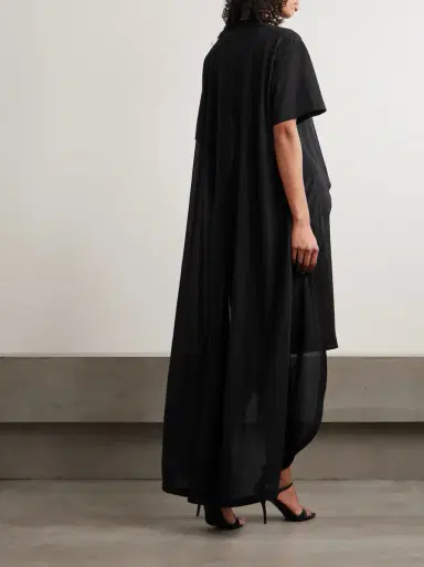 Balenciaga Asymmetric cotton-blend jersey T-shirt | Thumbnail 3 Balenciaga Asymmetric cotton-blend jersey T-shirt | Thumbnail 3