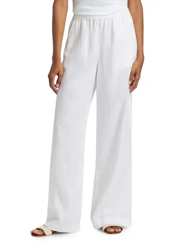 A.L.C. Women's Tyler Linen Wide-Leg Pants - Cream - Size XL | Thumbnail 3 A.L.C. Women's Tyler Linen Wide-Leg Pants - Cream - Size XL | Thumbnail 3