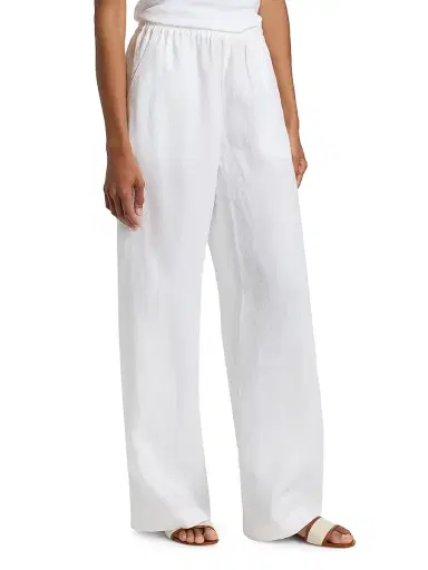 A.L.C. Women's Tyler Linen Wide-Leg Pants - Cream - Size XL | Thumbnail 4 A.L.C. Women's Tyler Linen Wide-Leg Pants - Cream - Size XL | Thumbnail 4