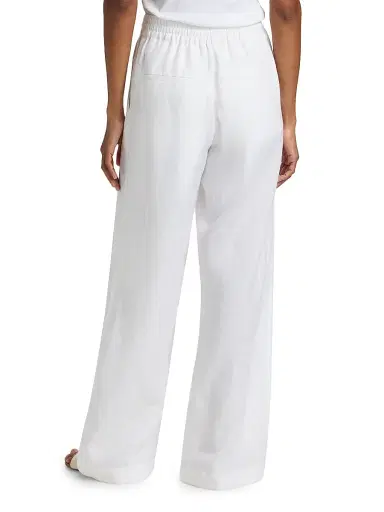 A.L.C. Women's Tyler Linen Wide-Leg Pants - Cream - Size XL | Thumbnail 5 A.L.C. Women's Tyler Linen Wide-Leg Pants - Cream - Size XL | Thumbnail 5