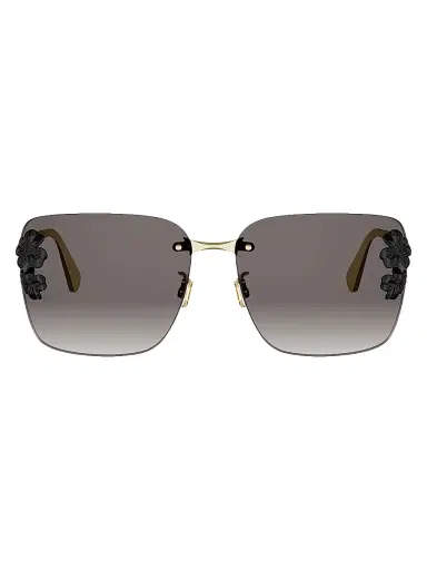 Dior Women's Clover S2U 62MM Rimless Sunglasses - Shiny Gold Dh Gradient Smoke | Thumbnail 2