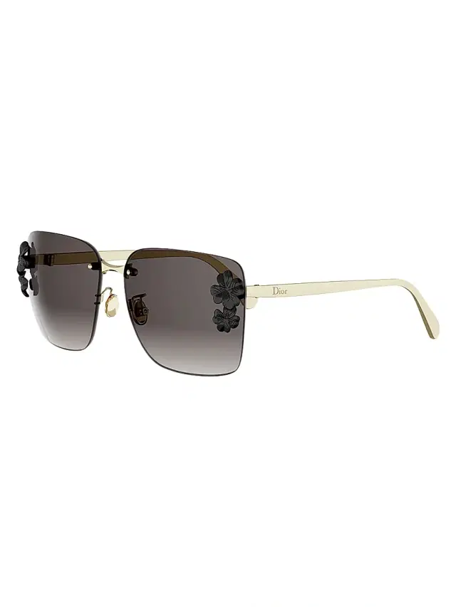 Dior Women's Clover S2U 62MM Rimless Sunglasses - Shiny Gold Dh Gradient Smoke