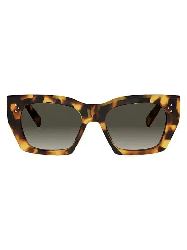 Celine Women's 3 Dots 53MM Tortoiseshell Square Sunglasses - Blonde Havana Gradient Brown | Thumbnail 2