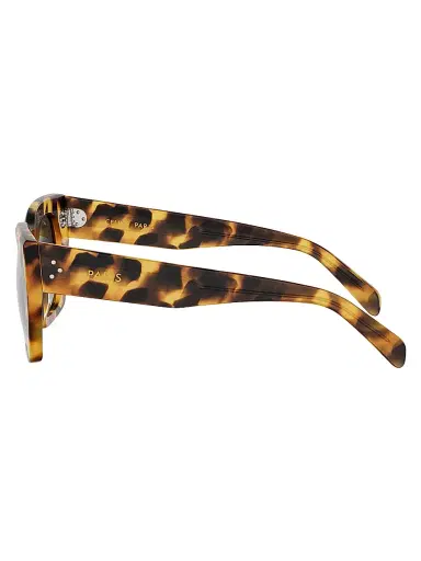 Celine Women's 3 Dots 53MM Tortoiseshell Square Sunglasses - Blonde Havana Gradient Brown | Thumbnail 3