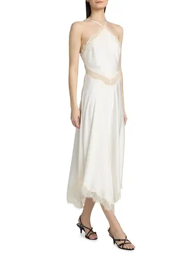 A.L.C. Women's Lucia Satin Midi-Slipdress - Pearl White - Size 14 | Thumbnail 2 A.L.C. Women's Lucia Satin Midi-Slipdress - Pearl White - Size 14 | Thumbnail 2