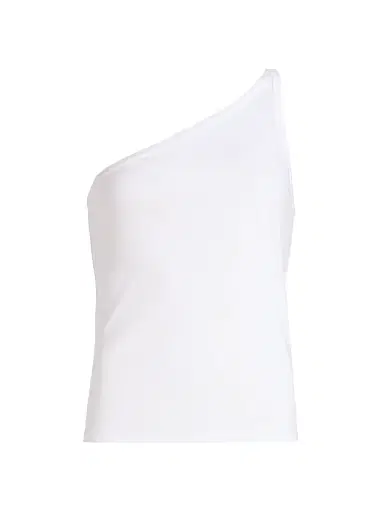 A.L.C. Women's Marlee One-Shoulder Cotton Tank - White - Size XL | Thumbnail 1 A.L.C. Women's Marlee One-Shoulder Cotton Tank - White - Size XL | Thumbnail 1