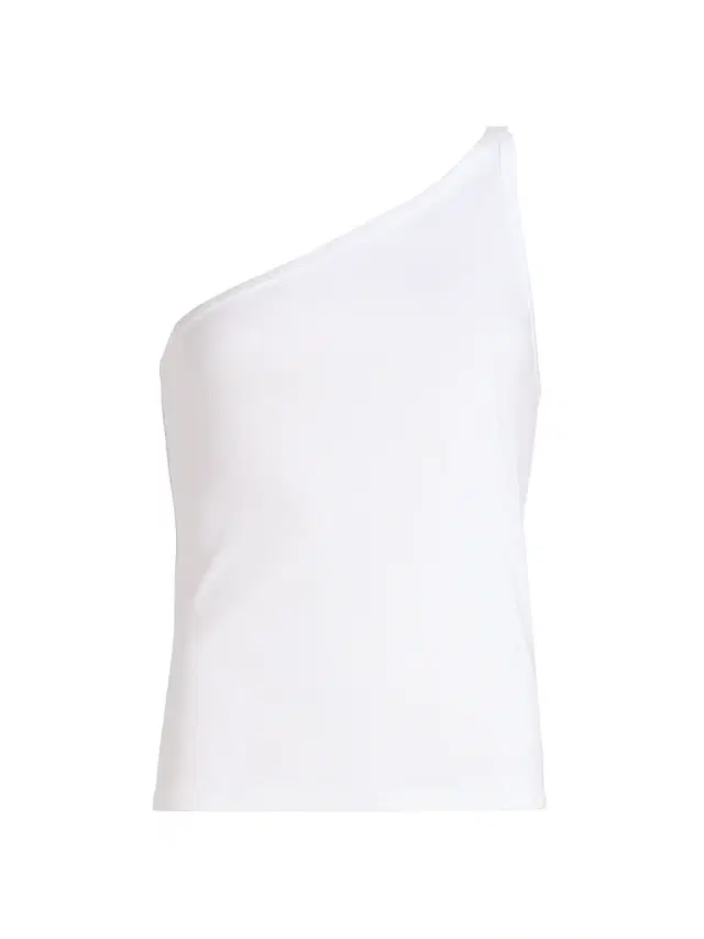 Women's Marlee One-Shoulder Cotton Tank - White