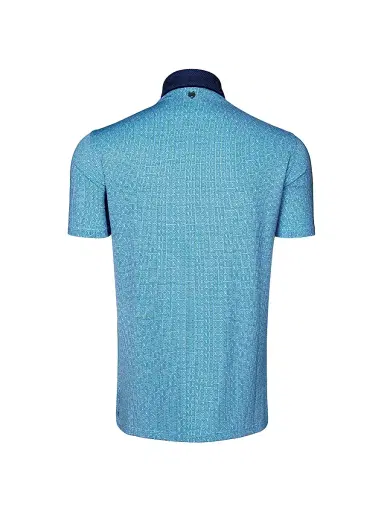 Greyson Men's Pathfinder Deco Print Polo Shirt - Wolf Blue | Thumbnail 2