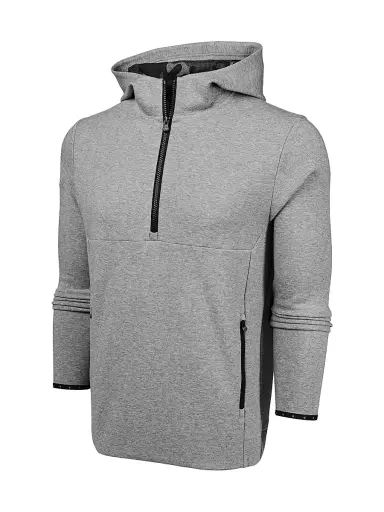 Greyson Men's Calgary Quarter-Zip Hoodie - Medium Grey Heather - Size Small | Thumbnail 2