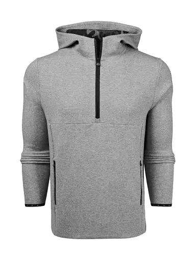 Greyson Men's Calgary Quarter-Zip Hoodie - Medium Grey Heather - Size Small | Thumbnail 1