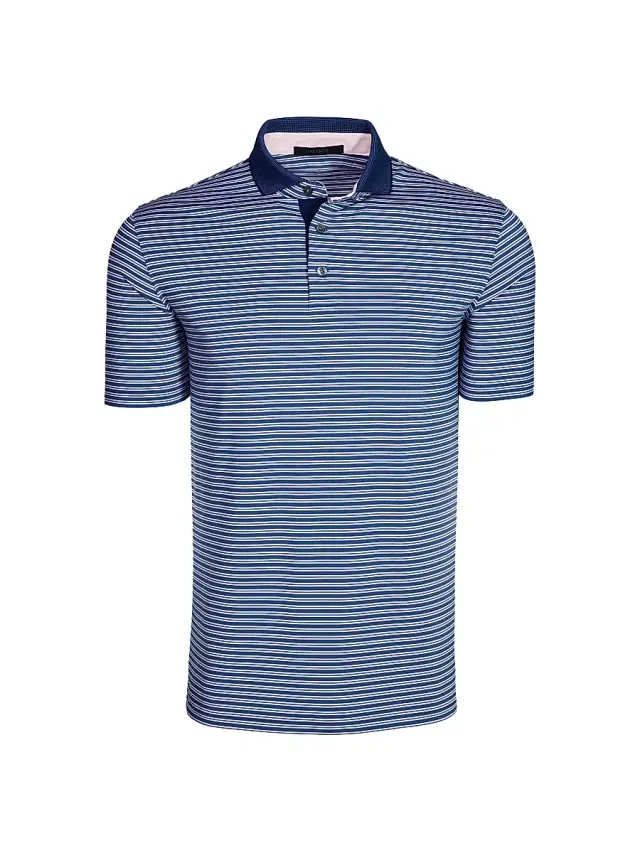Men's Winoka Striped Polo Shirt - Falcon