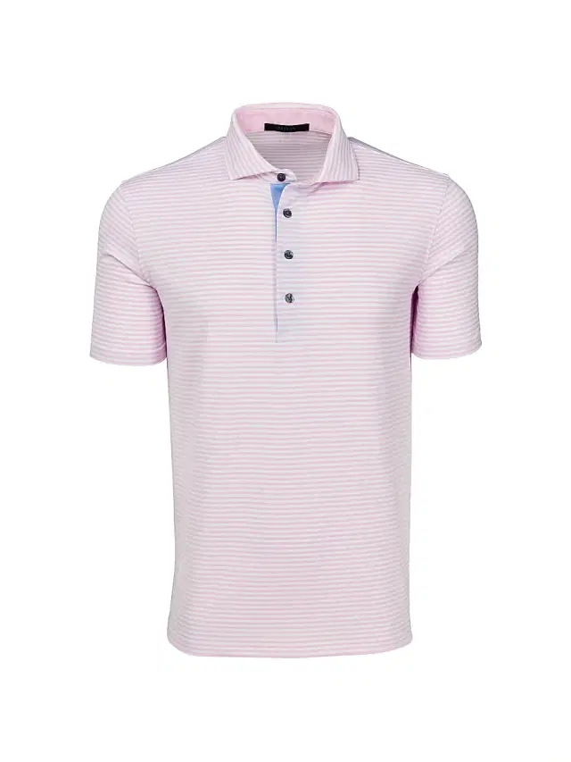 Men's Quogue Striped Polo Shirt - Sunrise Arctic