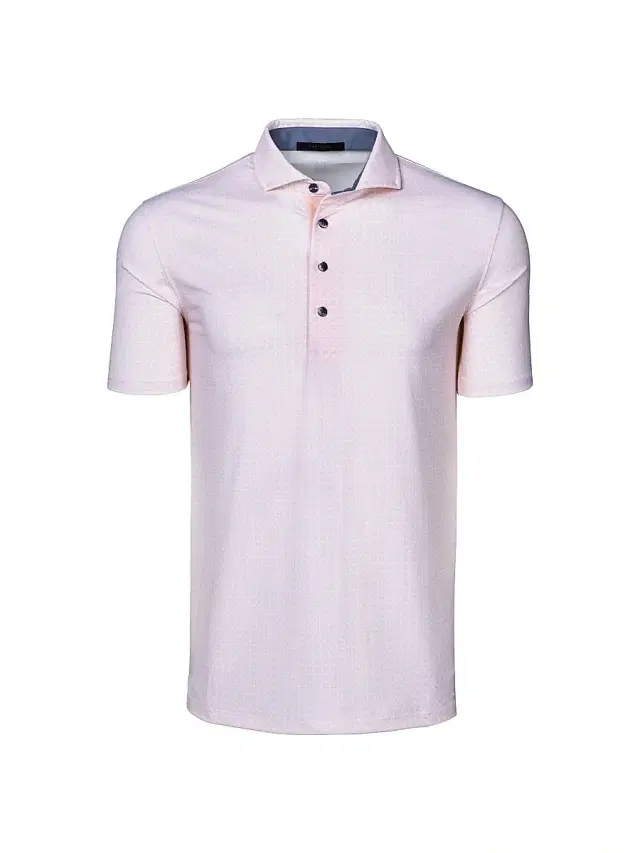 Men's Ghost Thistle Micro-Star Print Polo Shirt - Pink Sky