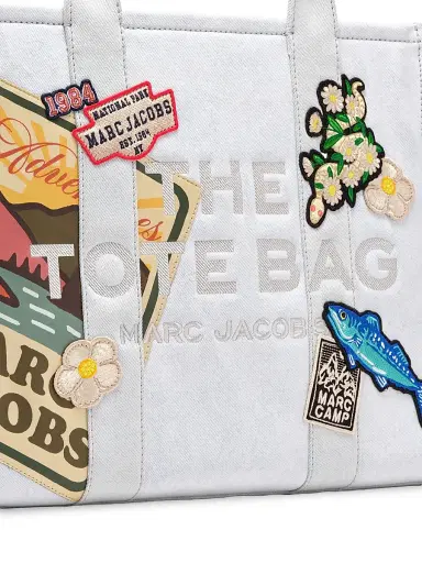 Marc Jacobs Women's The Camp Patchwork Denim Tote Bag - Light Wash | Thumbnail 4