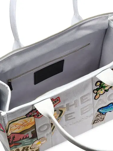 Marc Jacobs Women's The Camp Patchwork Denim Tote Bag - Light Wash | Thumbnail 6