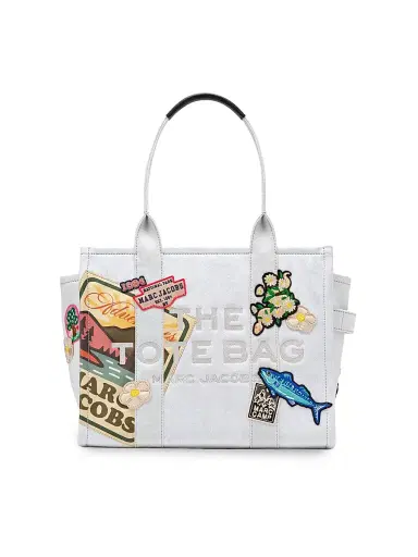 Marc Jacobs Women's The Camp Patchwork Denim Tote Bag - Light Wash | Thumbnail 1