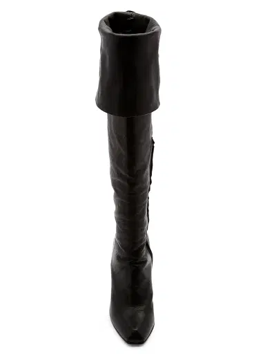 Alexander McQueen Women's Horn 105MM Leather Foldover Lace-Back Boots | Thumbnail 5 Alexander McQueen Women's Horn 105MM Leather Foldover Lace-Back Boots | Thumbnail 5