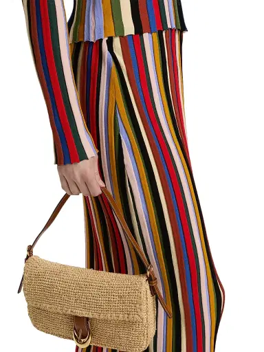 Staud Women's Noemi Striped Knit Midi-Skirt - Artist Stripe - Size XL | Thumbnail 6