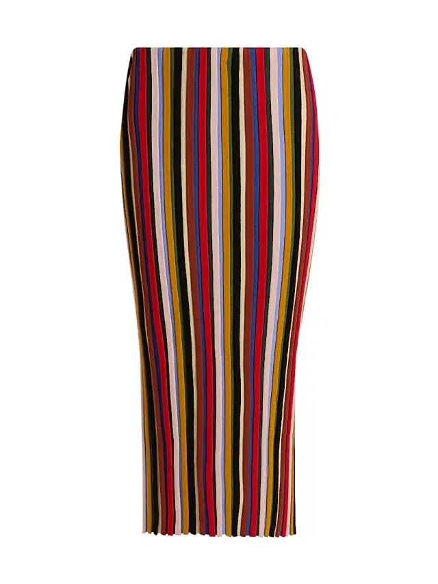 Women's Noemi Striped Knit Midi-Skirt - Artist Stripe